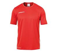 Uhlsport Football Score Training T-Shirt Men Smartbreathe Breathable Sports Pro Comfort, Red/White, Size L