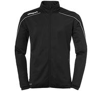 Uhlsport Football Stream 22 Classic Jacket Kids, Black/White, Smartbreathe Pique Brushed Outdoor Sports, Size 22