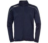 Uhlsport Football Stream 22 Classic Jacket Kids, Navy/White, Smartbreathe Pique Brushed Outdoor Sports, Size 26/28