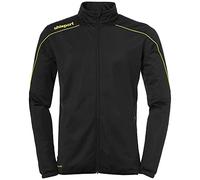 Uhlsport Football Stream 22 Classic Jacket Men, Black/Lime Yellow, Smartbreathe Pique Brushed Outdoor Sports, Size XL