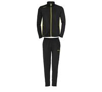 Uhlsport Men Essential Classic Track Suit - Black/Lemon Yellow, Small