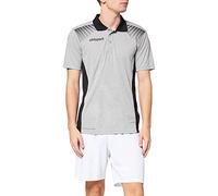 Uhlsport Men Goal Polo Shirt Men's T-Shirt - Dark Grey Melange/Black, S