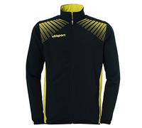 Uhlsport Men Goal Presentation Jacket - Black/Lemon Yellow, Large