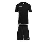 Uhlsport Men Score Kit Jersey and Shorts Set - Black/White, 2X-Large