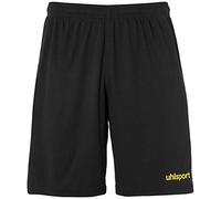 uhlsport Men's Center Basic Shorts, Black/Lime Yellow, S