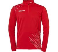 uhlsport Men's Score 26 1/4 Zip Top Score 26 1/4 Zip Top Men's Sports Jacket Sweatshirt Pullover Football Fitness Gym Sports Hoodie Sports Jumper Red/White