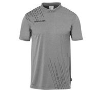 uhlsport Men's Sports Polo, Dark Grey Melange/Black, XXL
