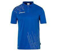 uhlsport Men's Sports Polo Shirt, Azure Blue/White., S