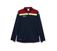 Uhlsport Offense 23 1/4 Zip Top Men's Sweatshirt - Navy/Bordeaux/Fluo Yellow, M