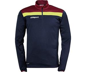 Uhlsport Offense 23 1/4 Zip Top Men's Sweatshirt - Navy/Bordeaux/Fluo Yellow, XX-Large
