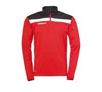 Uhlsport Offense 23 1/4 Zip Top Men's Sweatshirt - Red/Black/White, Small