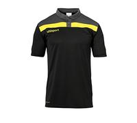 Uhlsport Offense 23 Polo Children's Polo - Black/Anthra/Lime Angel, 140
