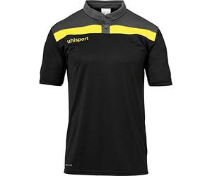 Uhlsport Offense 23 Polo Shirt Men's Polo Shirt - Black/Anthra/Lime Angel, M