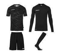 uhlsport Prediction Torwart Set Jersey, Black, 140 (EU)