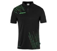 uhlsport Boys Sports Polo, Black/Fluo Green, 140