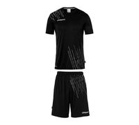 uhlsport Men's Score 26 Football Jersey Set - Football Set Consisting of Training Shirt and Training Trousers, Black/White, L EU