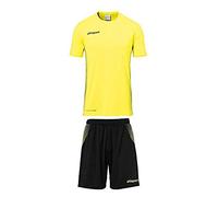 Uhlsport Score Kit Kids Jersey Set Shirt and Shorts, Azure Blue/White, Polyester Smartbreathe, Regular Fit Pro Comfort, Size 30/32