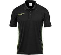 Uhlsport Score Polo Shirt Men Football Performance Pro Comfort Regular Fit, Black/Fluo Green, Size XXXL