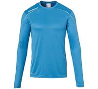 Uhlsport Stream 22 Long Sleeve Jersey Junior, Bordeaux/Sky Blue, Moisture Wicking Dry Tech Kids, Size 34/36
