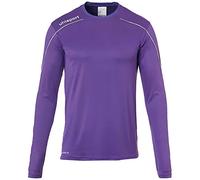 Uhlsport Stream 22 Long Sleeve Jersey Junior, Lime Yellow/Black, Moisture Wicking Dry Tech Kids, Size 30/32