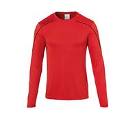 Uhlsport Stream 22 Long Sleeve Jersey Junior, Red/White, Moisture Wicking Dry Tech Kids, Size 30/32