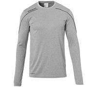 Uhlsport Stream 22 Long Sleeve Jersey Junior, White/Black, Moisture Wicking Dry Tech Kids, Size 26/28