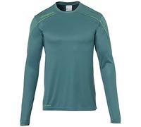 Uhlsport Stream 22 Long Sleeve Jersey Men, White/Azure Blue, Moisture Wicking Dry Tech, Size XL