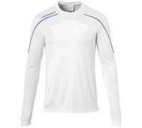 Uhlsport Stream 22 Long Sleeve Jersey Men's Long Sleeve Jersey - White/Azure, Large