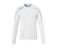 Uhlsport Stream 22 Long Sleeve Jersey Men's Long Sleeve Jersey - White/Azure, Small