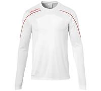 Uhlsport Stream 22 Long Sleeve Jersey Junior, Cyan/White, Moisture Wicking Dry Tech Kids, Size 30/32