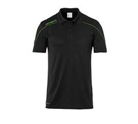 Uhlsport Stream 22 Polo Shirt - Black/Fluo Green, Size 152