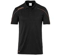 Uhlsport Stream 22 Polo Shirt - Black/Fluo Orange, Size 164