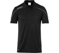 Uhlsport Stream 22 Polo Shirt - Black/White, Size 152