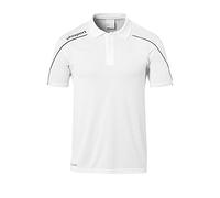 Uhlsport Stream 22 Polo Shirt - White/Black, 4X-Large