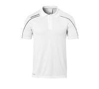Uhlsport Stream 22 Polo Shirt - White/Black, Size 140