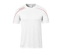 Uhlsport Stream 22 Short Sleeve Jersey Junior, Dark Grey Melange/Black, Moisture Wicking Crew Neck Dry Tech Kids, Size 34/36