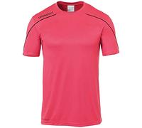 Uhlsport Stream 22 Short Sleeve Jersey Junior, Navy/White, Moisture Wicking Crew Neck Dry Tech Kids, Size 26/28