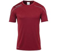 Uhlsport Stream 22 Short Sleeve Jersey Junior, Purple/White, Moisture Wicking Crew Neck Dry Tech Kids, Size 28/30