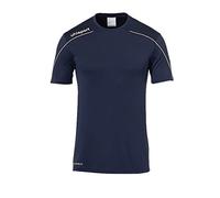 Uhlsport Stream 22 Short Sleeve Jersey Men, Sky Blue/White, Moisture Wicking Crew Neck Dry Tech, Size XL