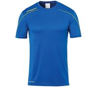Uhlsport Stream 22 Short Sleeve Jersey Men, White/Black, Moisture Wicking Crew Neck Dry Tech, Size S
