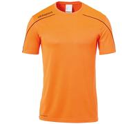 Uhlsport Stream 22 Short Sleeve Jersey Men, Navy/White, Moisture Wicking Crew Neck Dry Tech, Size L