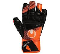 uhlsport Super Resist+ HN Football Goalkeeper Gloves - Gloves for Goalkeepers - Especially for Artificial Grass and Hard Floors, 9, Fluo Orange/Black/White