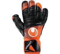 uhlsport Super Resist+ HN Football Goalkeeper Gloves - Gloves for Goalkeepers - Especially for Artificial Grass and Hard Floors, Fluo Orange/Black/White, 10.5