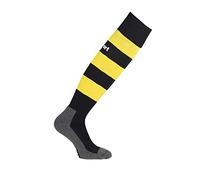 Uhlsport Team Pro Essential STRIPE Socks Men's Socks - Black/Lime Yellow, 41-44