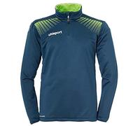 Uhlsport UHLSH Kids Goal 1/4 Zip Top Kids Sweatshirt - petrol/flash green, 164