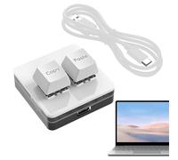 Uhngw 2 Key Hot Swap Game Keyboards - USB Copy and Paste Keypad Mini Keyboard - Mechanical Game PC Keyboards, Ergonomics Design Universal RGB Backlit USB Keypad for Travel, School, Home