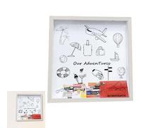 Uhngw Adventure Box For Keepsakes | Top Loading Shadow Keepsake Box With Slot - Memorial Travel Collection Box For Movie Theater Tickets, Traveler