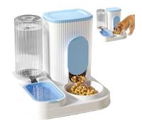 Uhngw Automatic Pet Feeder,Cat Food Feeder and Water Dispenser - 2 in 1 Feeding Station Container Pet Supplies, Freshness Preservation Water Bowl for Small Medium Large Pets