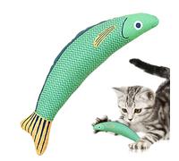 Uhngw Cat Chew Toy - Plush Kitten Saury Fish Training Toy Indoor | 8.27x3.15inch Cat Kicking Toys, Interactive Catnip Crinkle Toys For Cats Of All Breeds