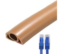 Uhngw Cord Protector Floor - Flame-Retardant PVC Flexible Cable Protector Floor,Self-Adhesive Cord Hider for Household Cable Management, Insulated Safety Guard